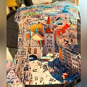 NWT - Multi Color City Scene Short Sleeve T-shirt. Size M Orig $20 Sell $10